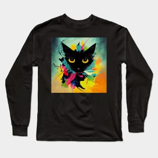 Abstract Cat Long Sleeve T-Shirt